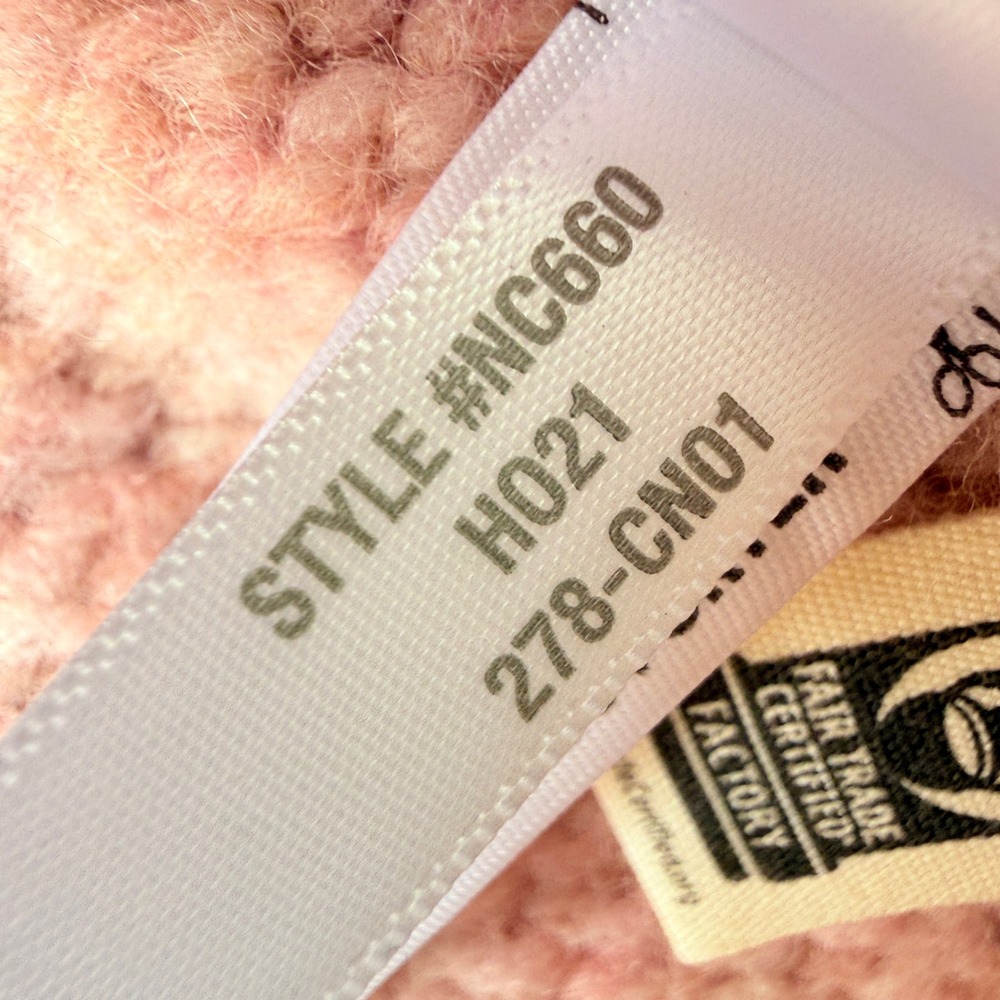 Madewell Harwood Cableknit Mockneck Cardigan Sweater Heather Blush Pink NC660 XS - Picture 10 of 11